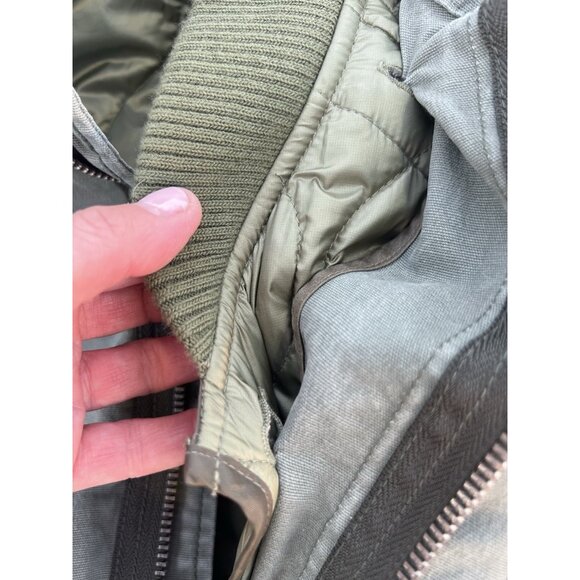 Vintage Y2K Gap 1969 army green utility parka jacket removable quilted liner L - Picture 8 of 16